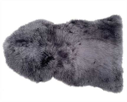 SHEEP RUG GREY/BLUE 120CM X 65CM WITH LONG PILE OF 60MM