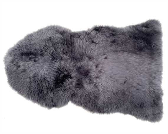SHEEP RUG GREY/BLUE 120CM X 65CM WITH LONG PILE OF 60MM