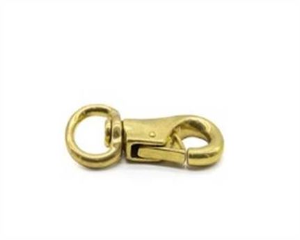SNAP SWIVEL BULL ROUND EYE BRASS HEAVY 22MM