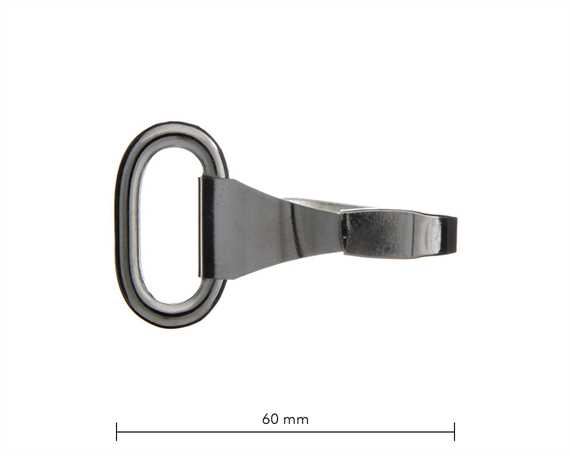 SNAP FIXED SQUARE EYE 25MM NICKEL PLATE 60MM LONG