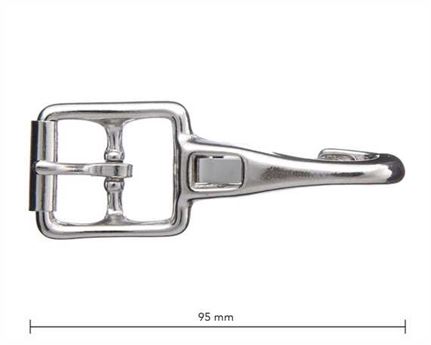 BUCKLE-END SNAP 25MM NICKEL PLATE 90MM LONG
