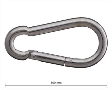 SPRINGHOOK 100MM NICKEL PLATE 