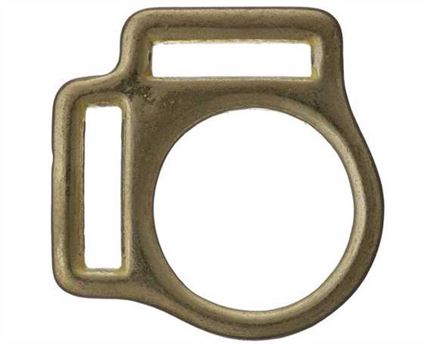 SQUARE HALTER 2 LOOP BRASS 25MM 