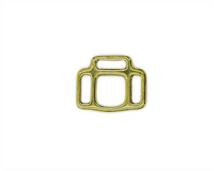 SQUARE HALTER 3 LOOP ENGLISH BRASS 16MM