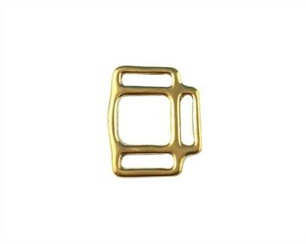 SQUARE HALTER 3 LOOP ENGLISH BRASS 20MM
