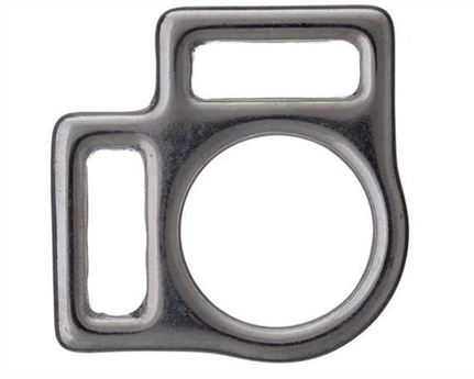 SQUARE HALTER 2 LOOP ENGLISH NICKEL PLATE 18MM 