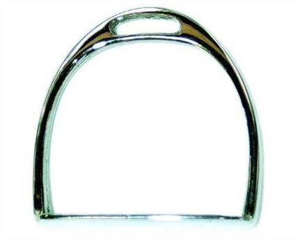 ROCKING HORSE STIRRUP IRONS NICKEL PLATE 75MM TREAD WIDTH