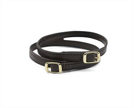SHOE DOCTOR STRAP FOR SHOE BUCKLE GILT BLACK 10MM