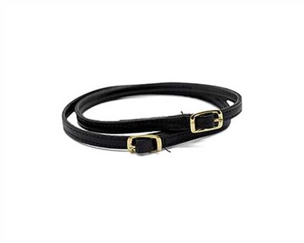 SHOE DOCTOR STRAP FOR SHOE BUCKLE GILT BLACK 7MM