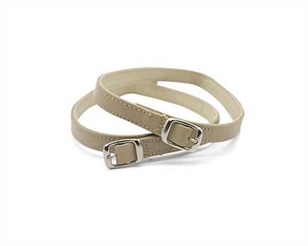 SHOE DOCTOR STRAP FOR SHOE BUCKLE NICKEL PLATE BEIGE 10MM