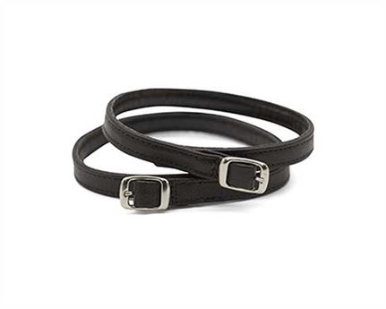 SHOE DOCTOR STRAP FOR SHOE BUCKLE NICKEL PLATE DARK BROWN 10MM