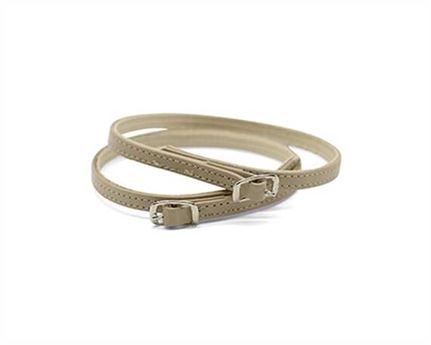 SHOE DOCTOR STRAP FOR SHOE BUCKLE NICKEL PLATE BEIGE 7MM