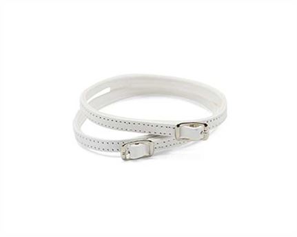SHOE DOCTOR STRAP FOR SHOE BUCKLE NICKEL PLATE WHITE 7MM