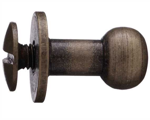 BAG DOCTOR ANTIQUE POUCH STUD WITH SCREW 13X10MM