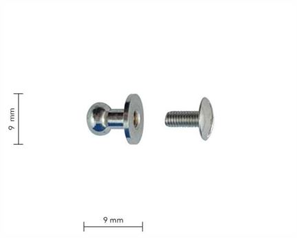 BAG DOCTOR POUCH STUD NICKEL PLATED 8MM