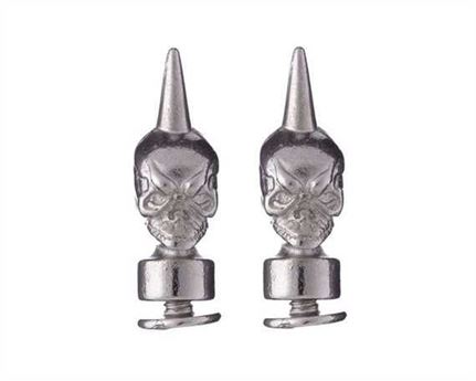 BAG DOCTOR SCREW-IN SKULL ROCKET STUD NICKEL PLATED 30MM