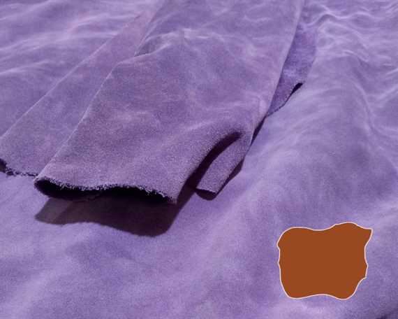 SUEDE DOUBLE BUTT SPLITS 1.4/1.6MM  VIOLET (SQ FT)