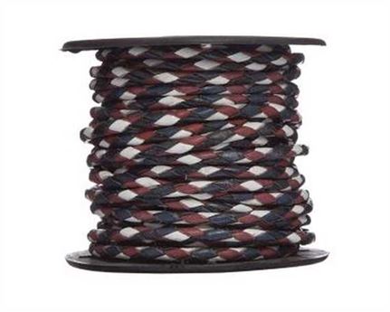 BOLO 3MM #694 RED, WHITE, NAVY BLUE 10M ROLL