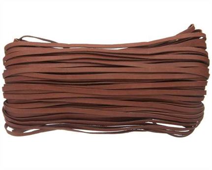 KANGAROO LACING FLAT 3MM BROWN (BRANDY) 20M AUSTRALIAN MADE 