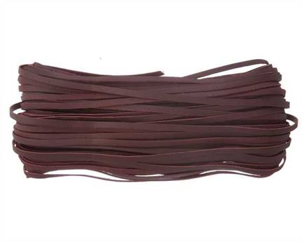 KANGAROO LACING FLAT 3MM MAROON / BURGUNDY 20M AUSTRALIAN MADE