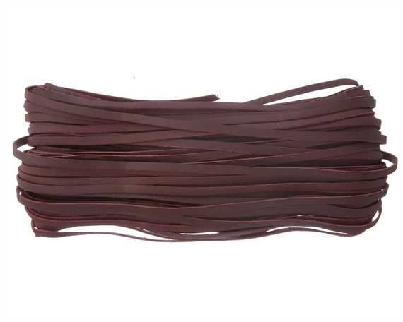 KANGAROO LACING FLAT 3MM MAROON / BURGUNDY 20M AUSTRALIAN MADE