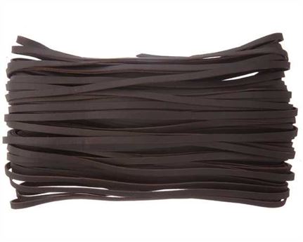 KANGAROO LACING FLAT 3MM DARK BROWN 20M AUSTRALIAN MADE