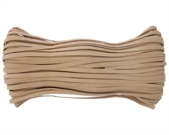 KANGAROO LACING FLAT 3MM NATURAL 20M ROLL  AUSTRALIAN MADE