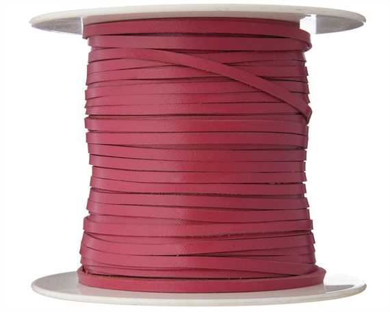 KANGAROO LACING FLAT 3MM PINK 100M ROLL AUSTRALIAN MADE