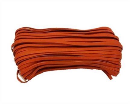 KANGAROO LACING FLAT 3MM PUMPKIN 23M HANK AUSTRALIAN MADE