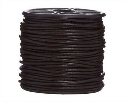 ROUND LEATHER THONGING 1.5MM #003 RED BROWN 25M SPOOL