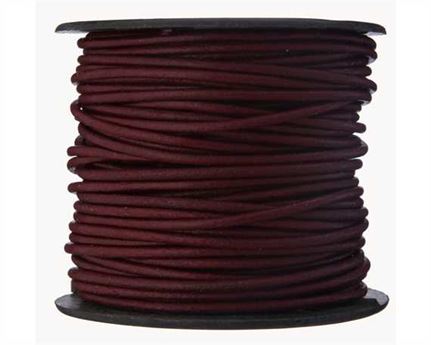 ROUND LEATHER THONGING 2MM #010 GRANADA 25M SPOOL