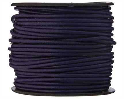 ROUND LEATHER THONGING 2MM #011 VIOLET 25M SPOOL
