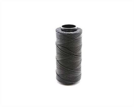 THREAD SADDLERY WAXED BRAIDED POLY 1MM BLACK 50G SPOOL