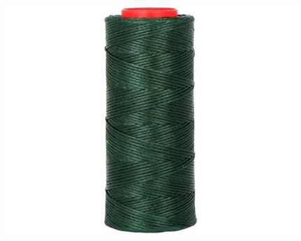 THREAD BRAIDED WAXED POLY 1MM DARK GREEN 100G SPOOL