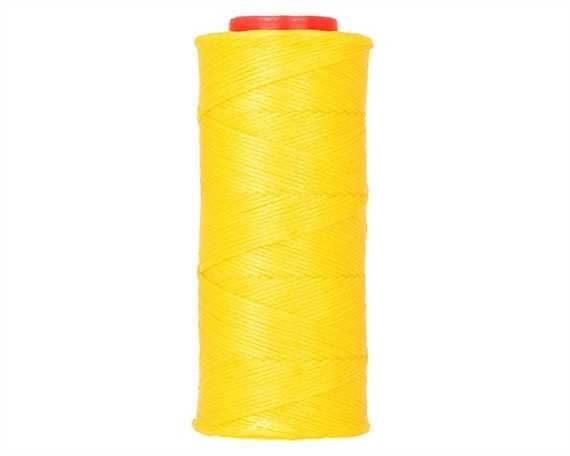 THREAD BRAIDED WAXED POLY 1MM 100G SPOOL YELLOW