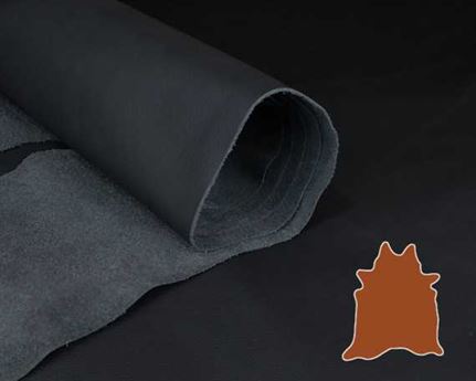 VERMANI PELLI LATINI BLACK UPHOLSTERY LEATHER FULL HIDE