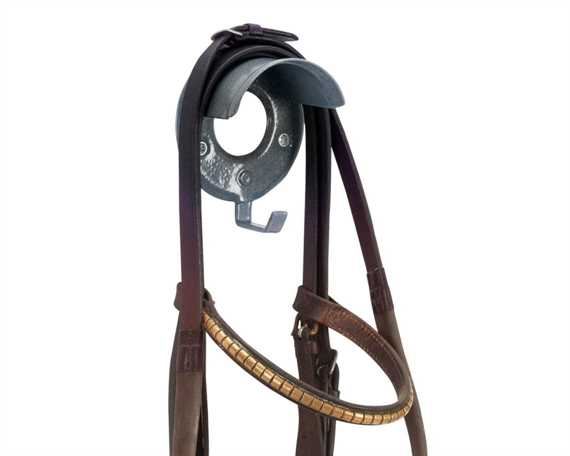 STUBBS BRIDLE RACK Individual With Hook BLACK