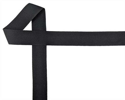 WEBBING BINDING COTTON (PER L/MTR) 32MM BLACK
