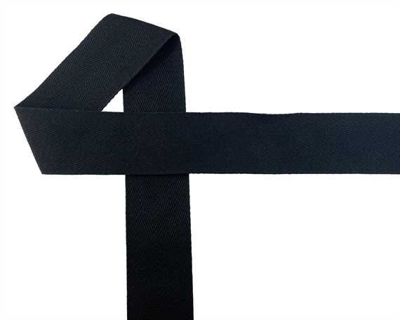 WEBBING BINDING COTTON (PER L/MTR) 50MM BLACK