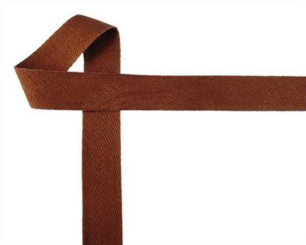 WEBBING BINDING COTTON (PER L/MTR) 25MM BROWN