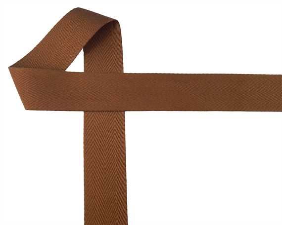 WEBBING BINDING COTTON (PER L/MTR) 38MM BROWN