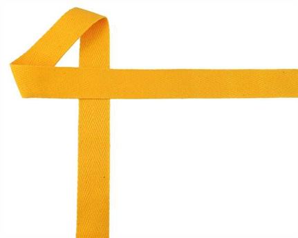 WEBBING BINDING COTTON (PER L/MTR) GOLD Y04 25MM