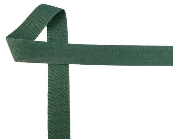 WEBBING BINDING COTTON (PER L/MTR) G88 BOTTLE GREEN 25MM
