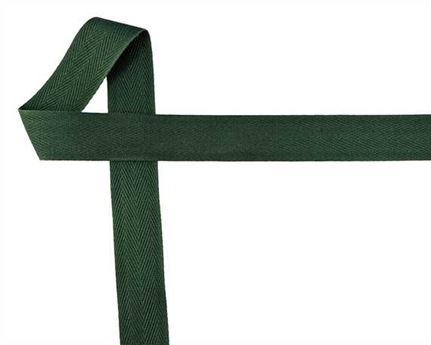 WEBBING BINDING COTTON (PER L/MTR )GREEN 32MM