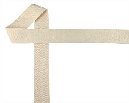 WEBBING BINDING COTTON (PER L/MTR) NATURAL 32MM