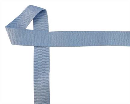 WEBBING BINDING COTTON (PER L/MTR) #5351 SKY BLUE 25MM