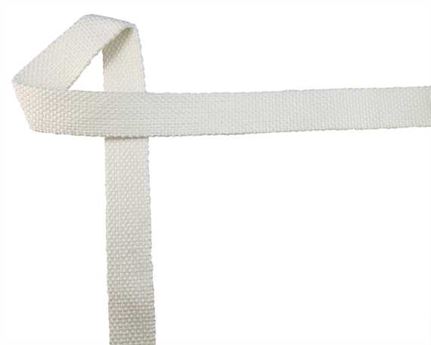 WEBBING  COTTON (PER L/MTR) WHITE 25MM