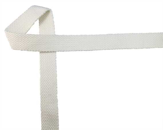 WEBBING  COTTON (PER L/MTR) WHITE 25MM