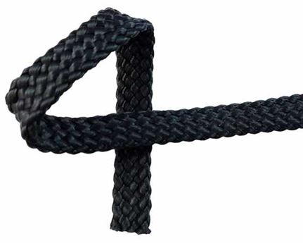 WEBBING DOG LEAD BLACK 10MM (PER L/MTR)