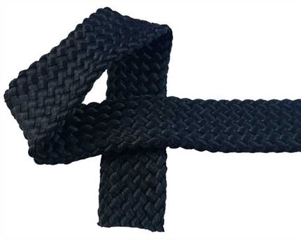 WEBBING DOG LEAD BLACK 20MM (PER L/MTR)